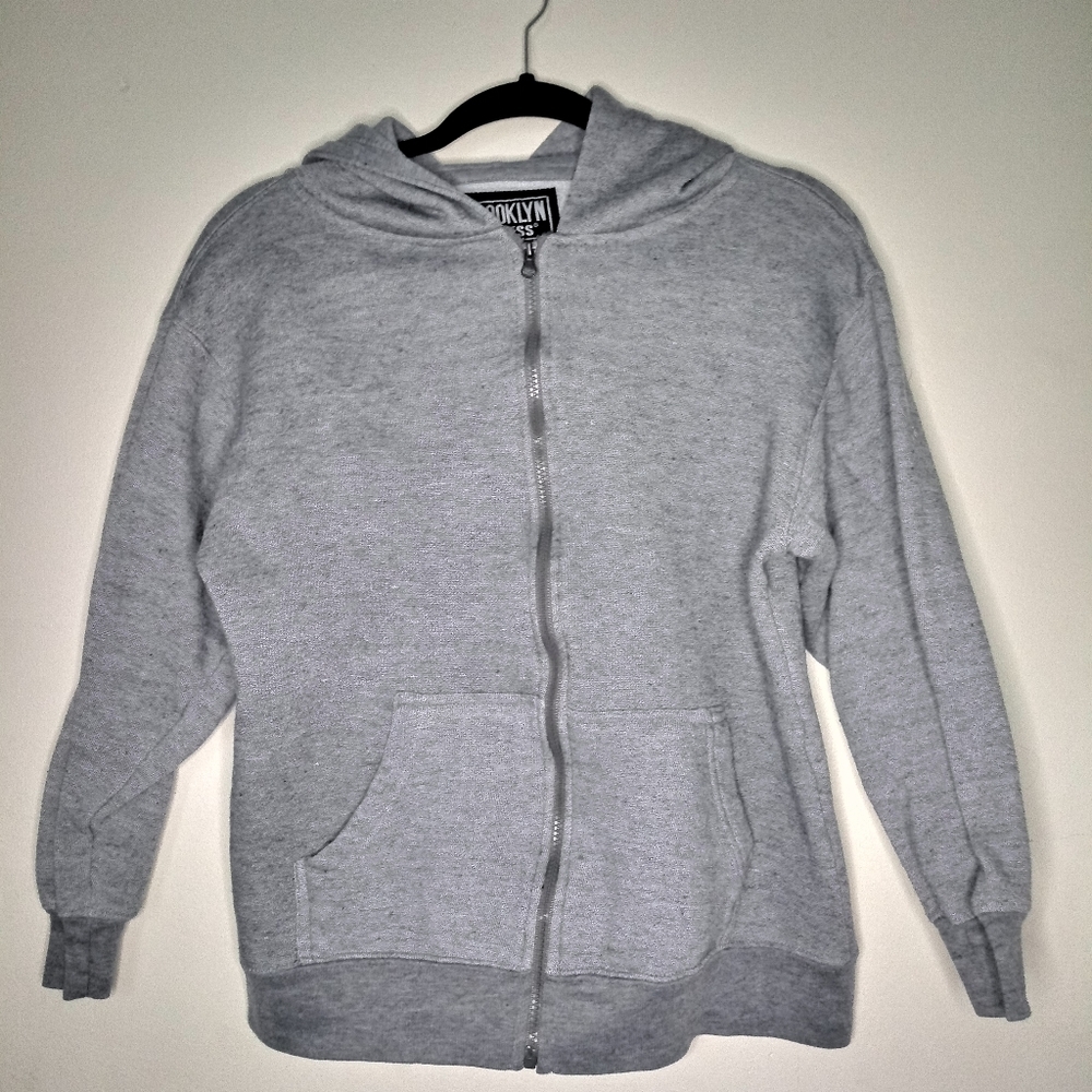 Brooklyn Xpress boys grey fleece zip up Hoodie
